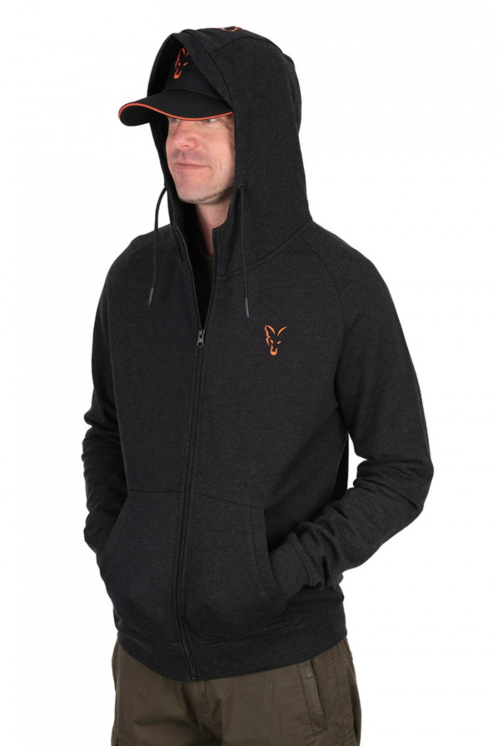 Толстовка Fox Collection Lightweight Hoody Black Marl Orange Logo S