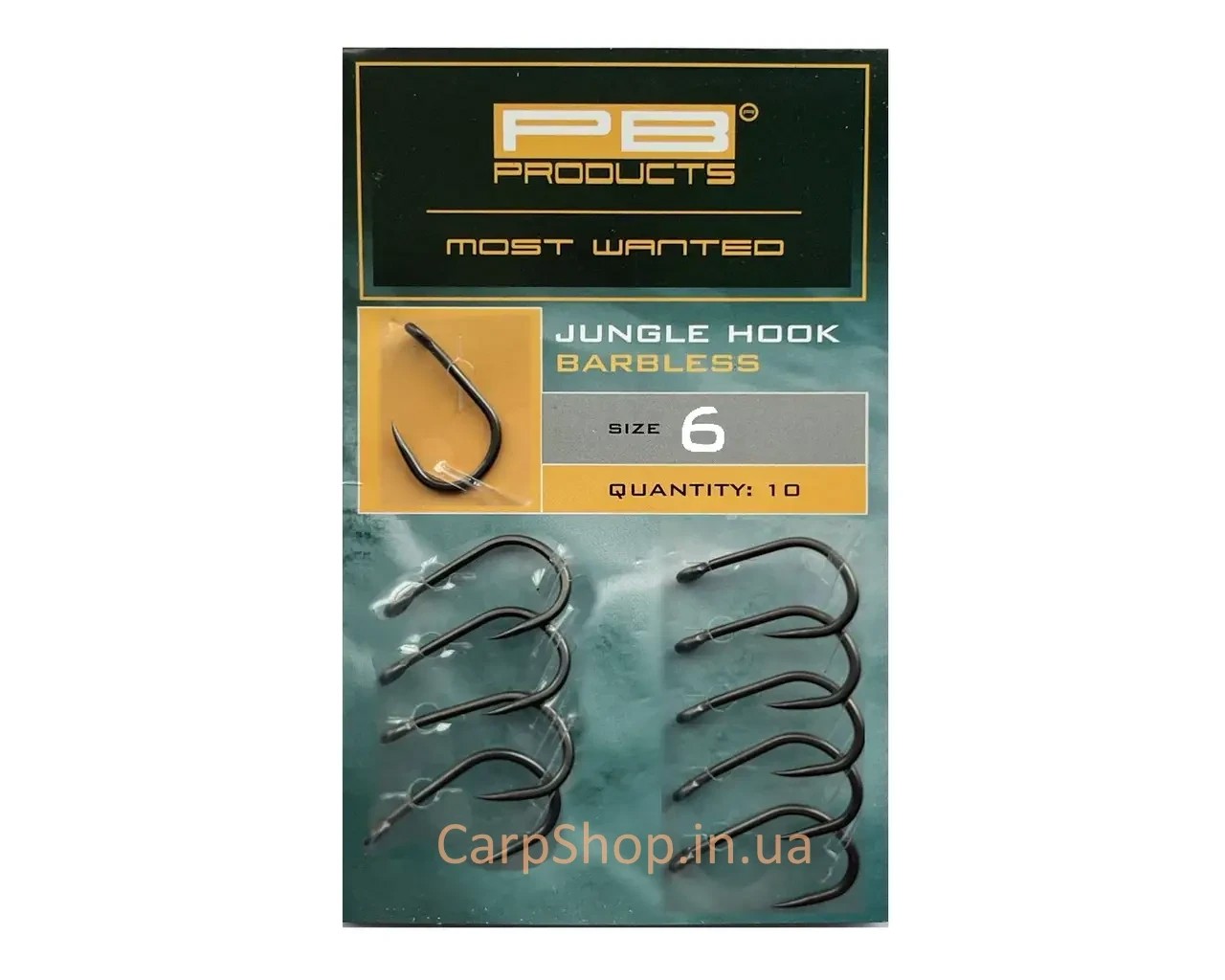 Безбородий гачок PB Jungle hook Barbless size 4 6