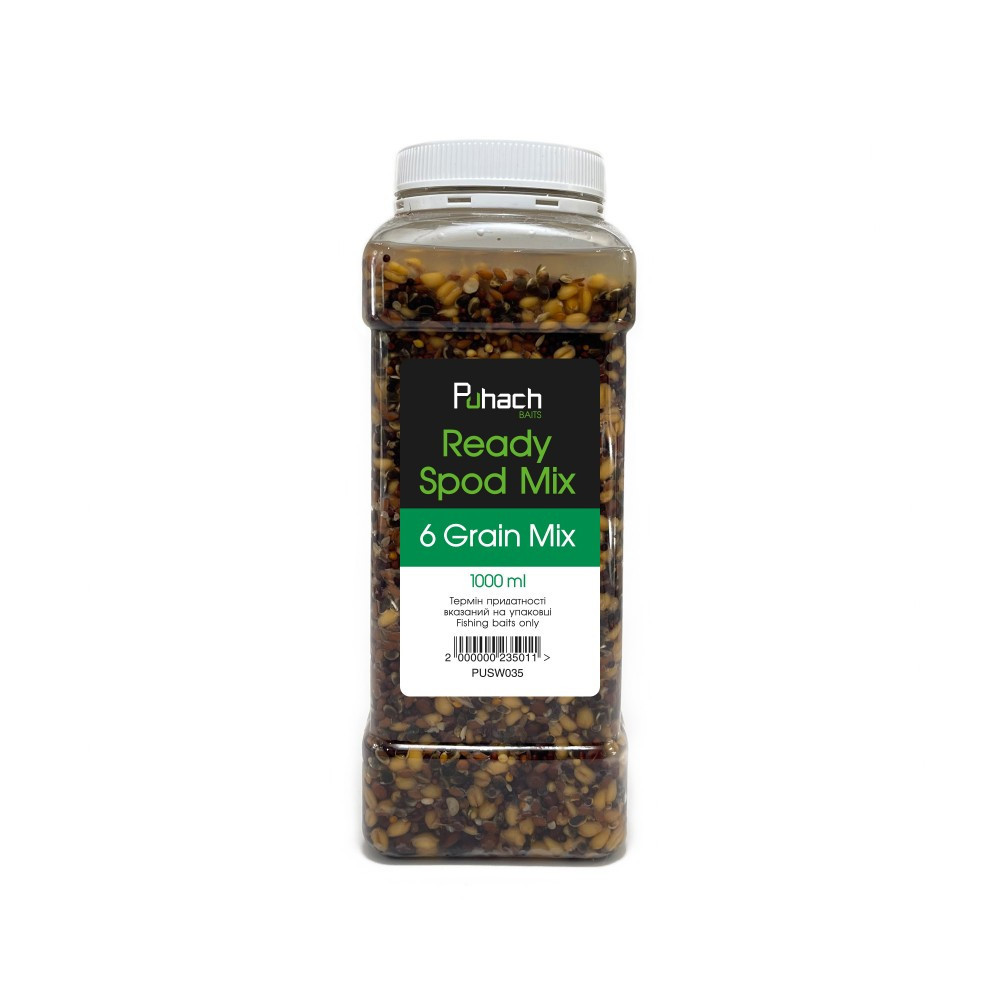 Спод-мікс Puhach Baits Ready Spod Mix 1000 ml – 6 Grain Mix (6 зернових)
