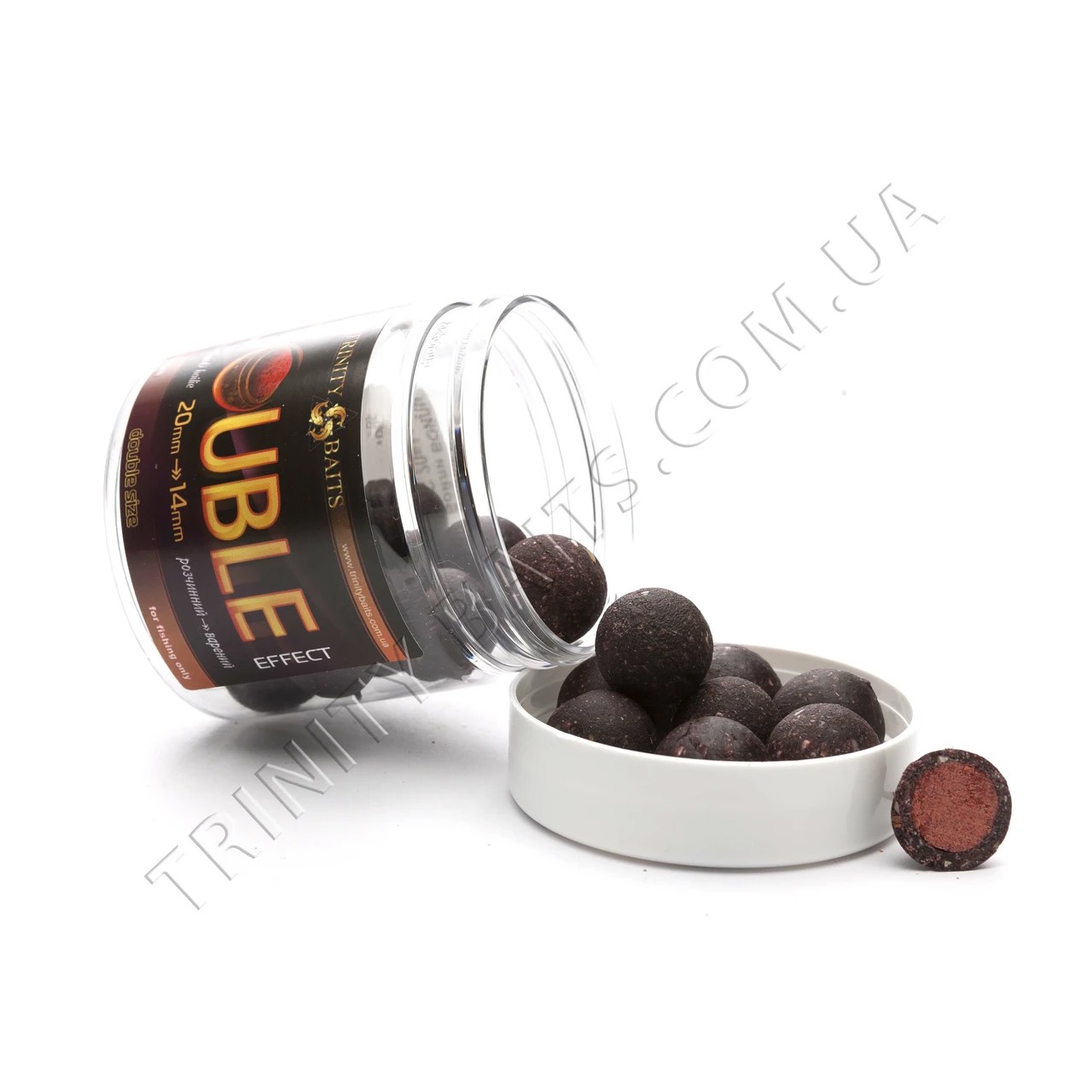 Бойли насадочні розчинні 20→14 ммTrinity Baits DOUBLE   PLUM