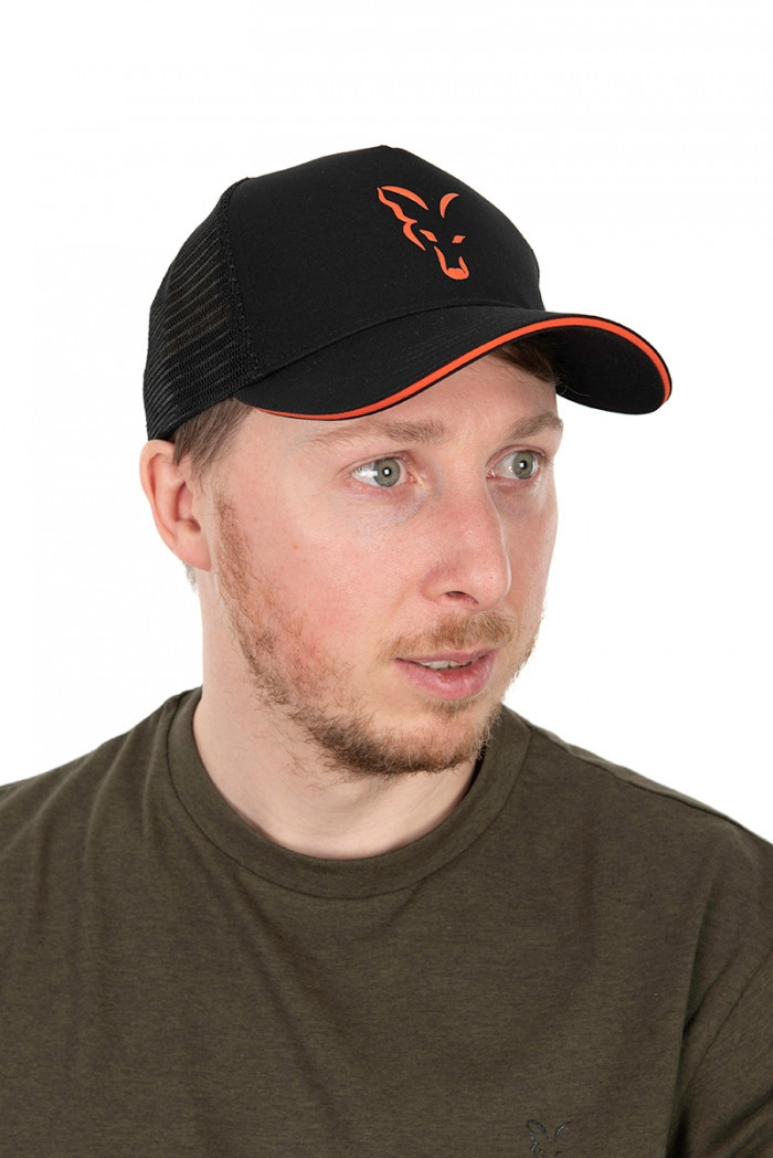 Кепка Fox Collection Trucker Black and Orange