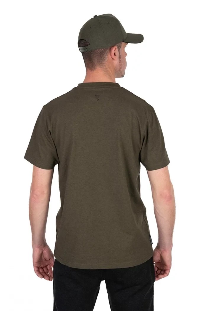 Футболка  Fox Collection T-Shirt Green Marl Black Logo XXL