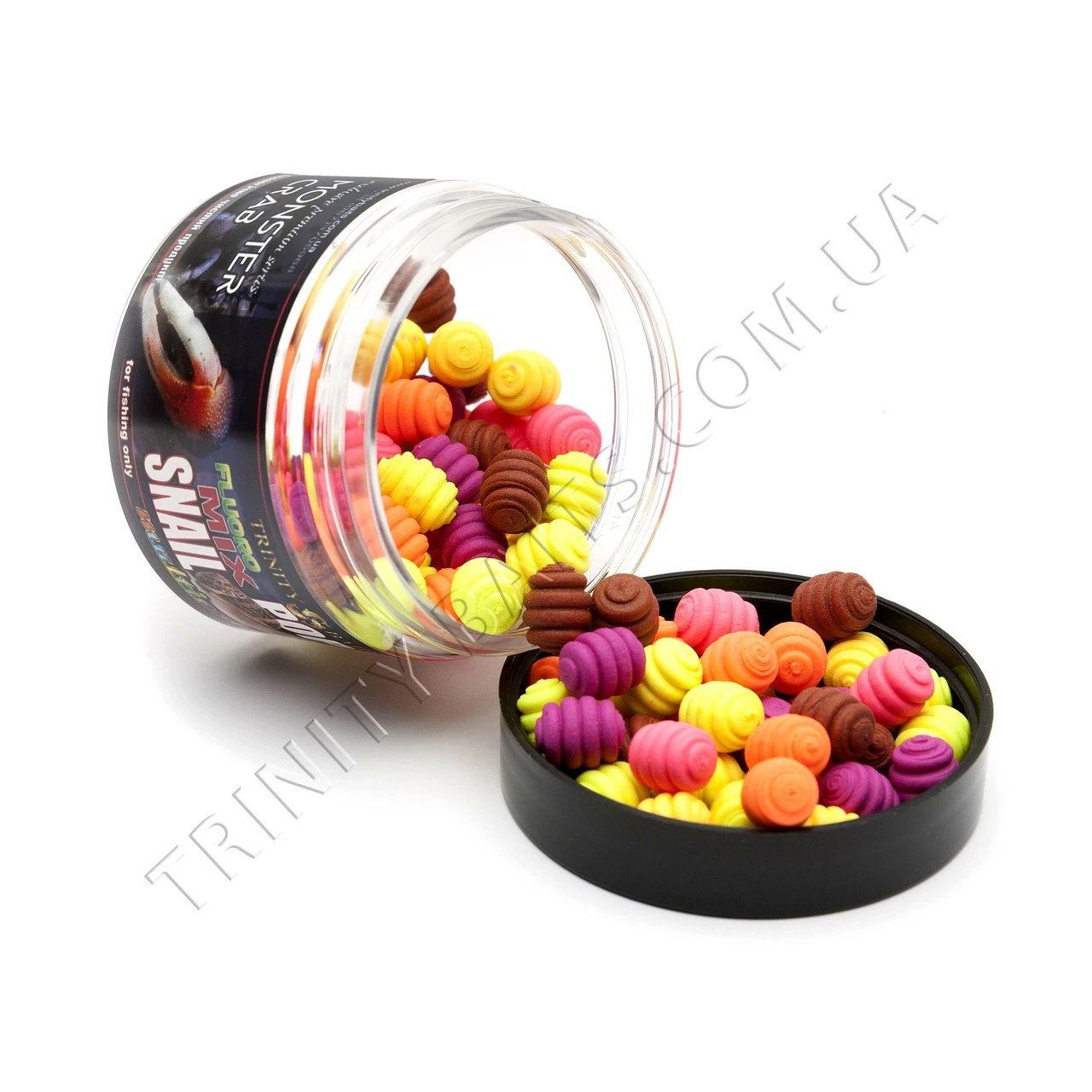Бойли Pop-ups Snail Trinity Baits 5x8 mm MONSTER CRAB  FLUORO MIX
