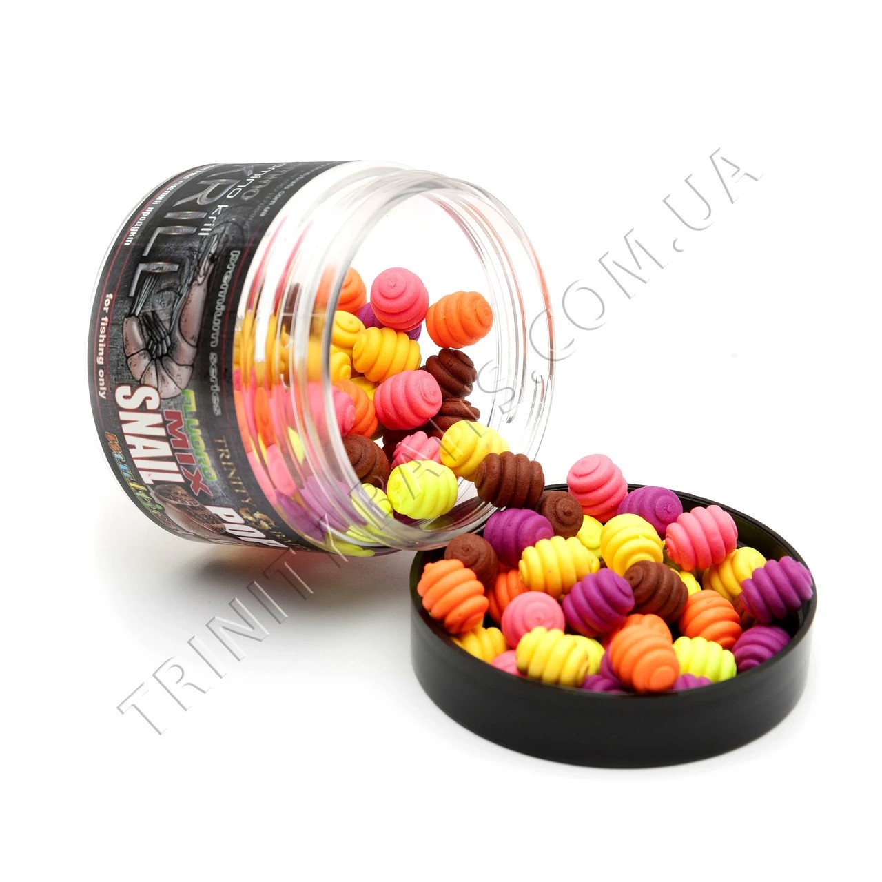 Бойли Pop-ups Snail Trinity Baits 5x8 mm KRILL FLUORO MIX