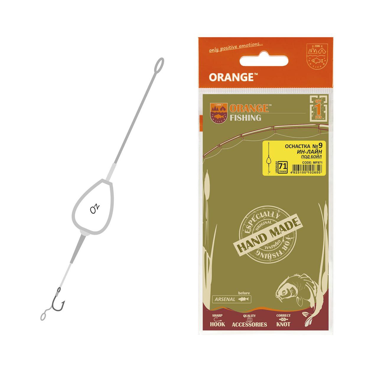 Обладнання коропове ORANGE No9 In-Line Leadcore 71