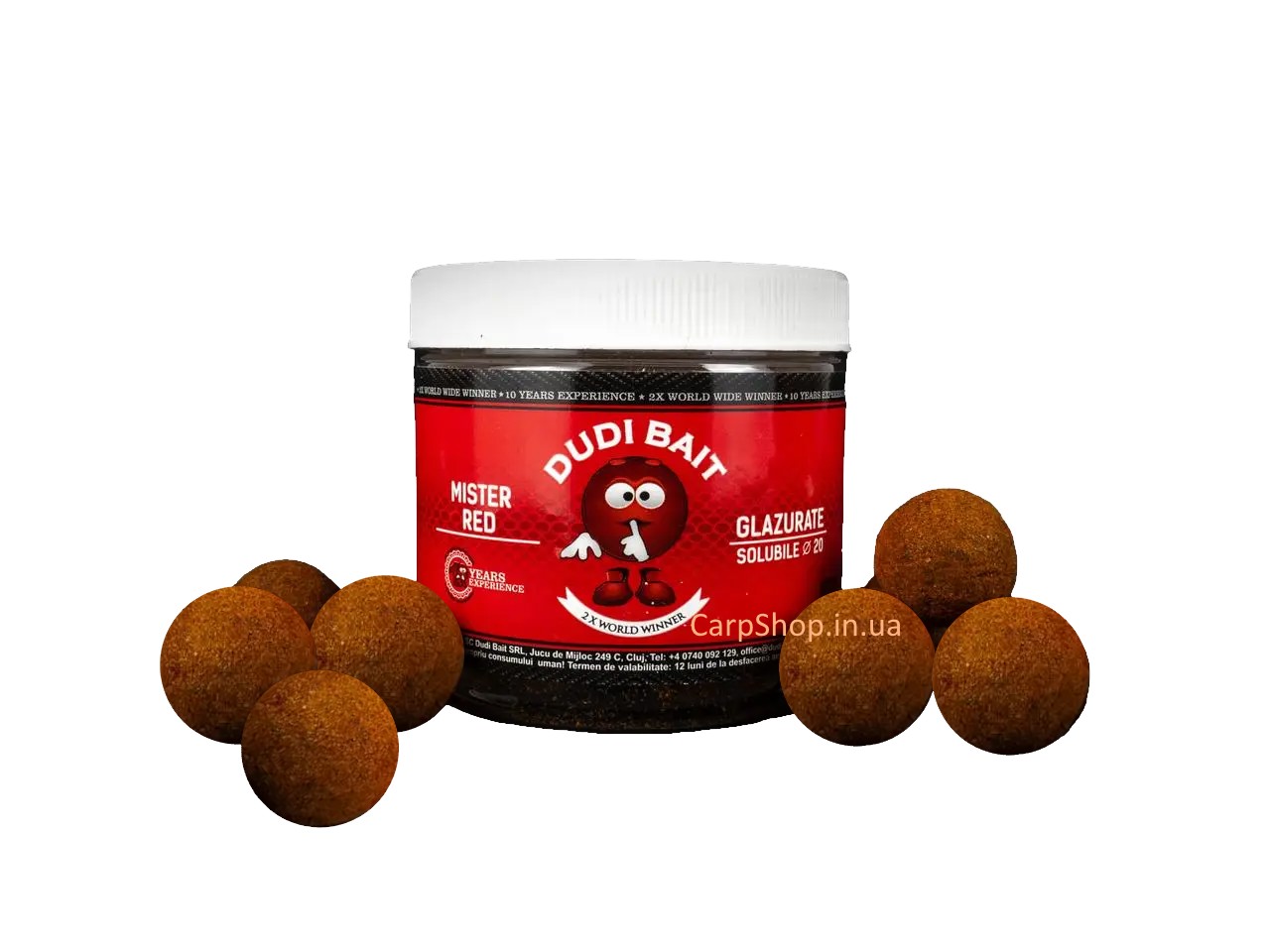 Бойли розчинні Mister Dudi Super Hot Soluble Glazurate 20mm
