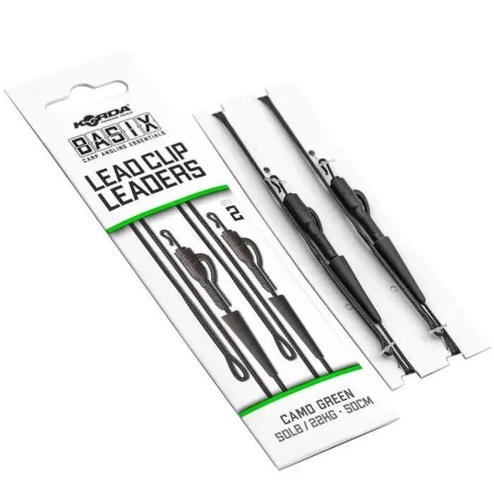 Готове оснащення Korda Basix Lead Clip Leaders 50cm 50lg/22kg