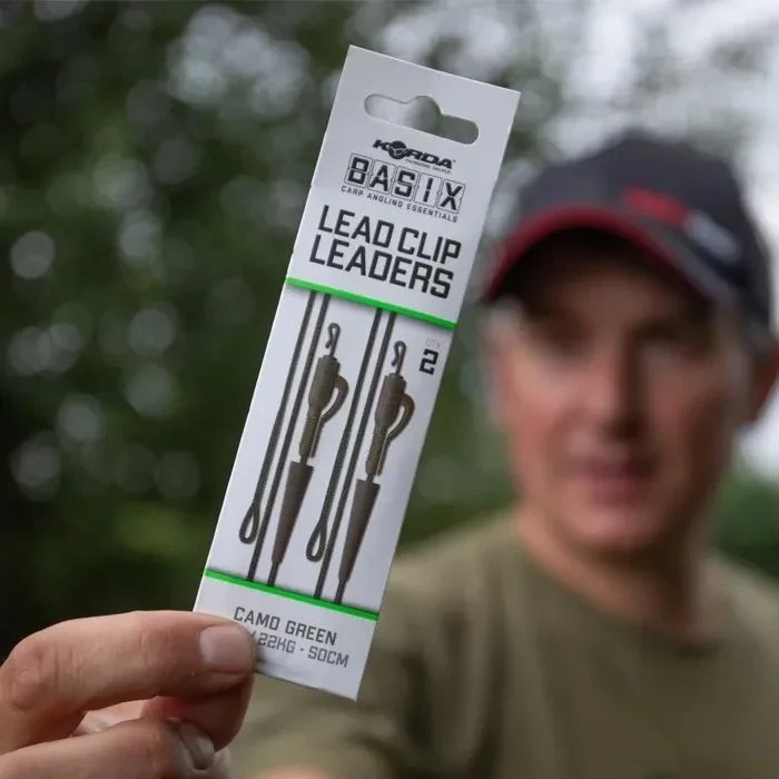 Готове оснащення Korda Basix Lead Clip Leaders 50cm 50lg/22kg