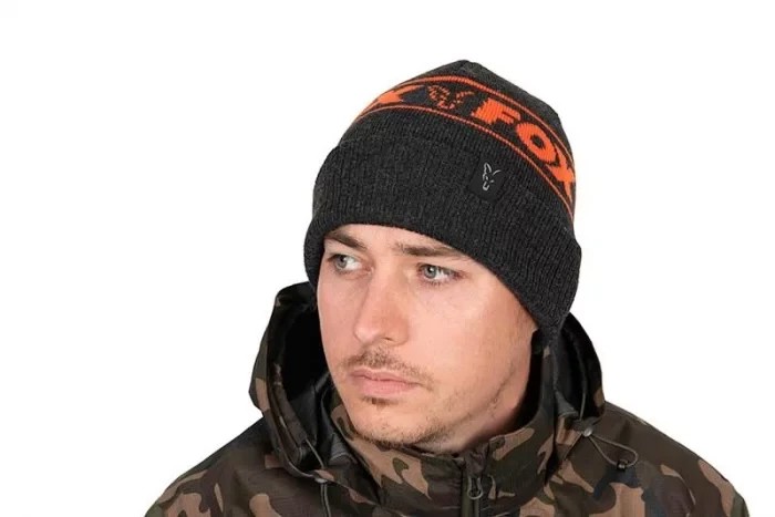 Шапка Fox Collection Beanie Black Orange