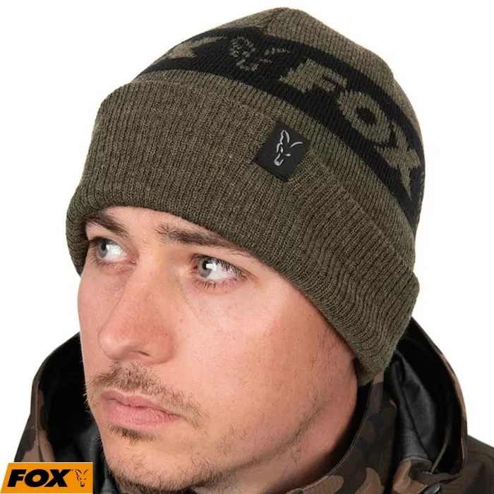 Шапка Fox Collection Beanie Green Black