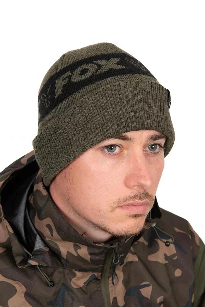 Шапка Fox Collection Beanie Green Black