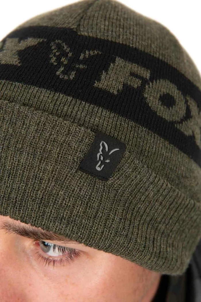 Шапка Fox Collection Beanie Green Black