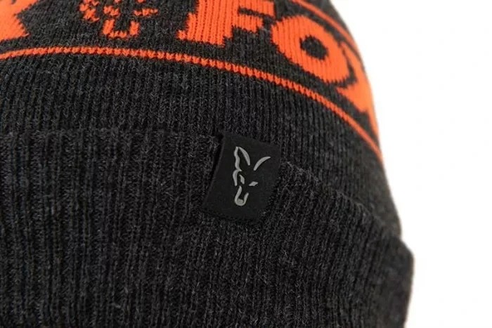 Шапка Fox Collection Bobbles Black Orange