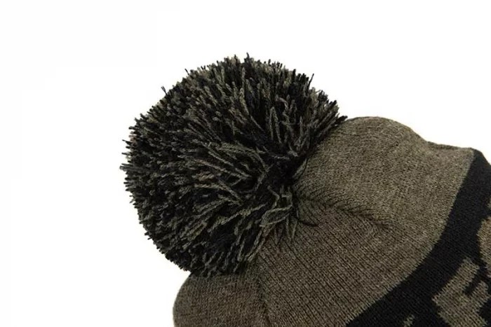 Шапка Fox Collection Bobbles Green Black
