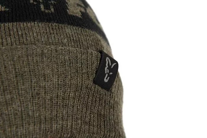 Шапка Fox Collection Bobbles Green Black