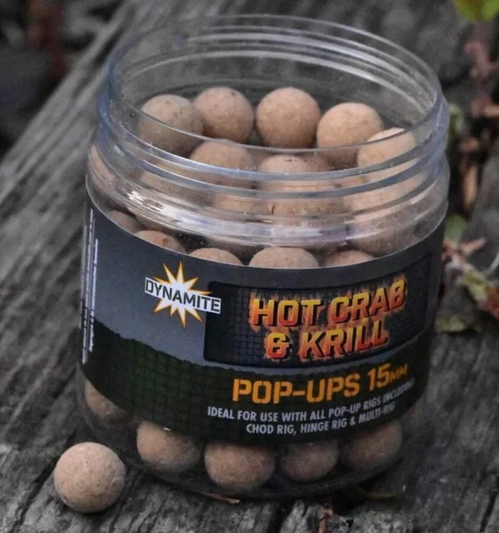 Поп-ап Dynamite Baits Hot Crab & Krill Pop Ups 15mm