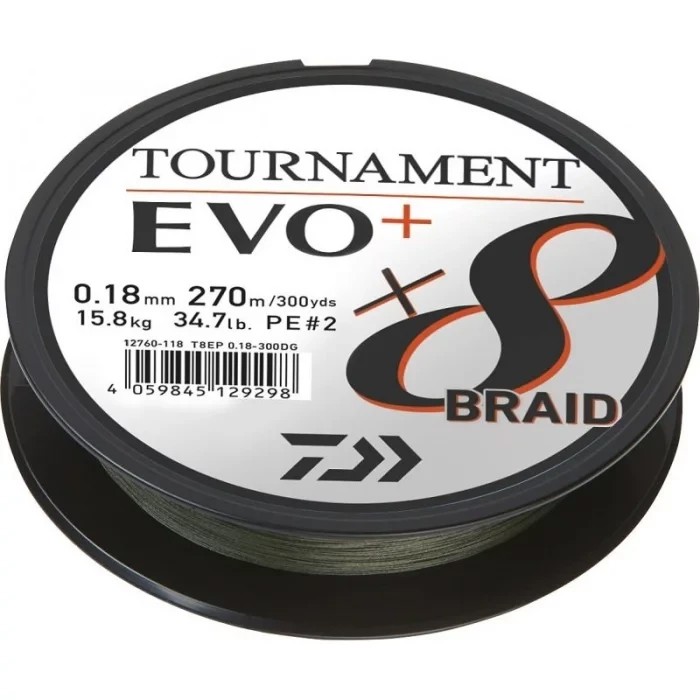 Шок лидер Daiwa Tournament 8 Br.Evo+ 135m 0.20 mm 18 kg