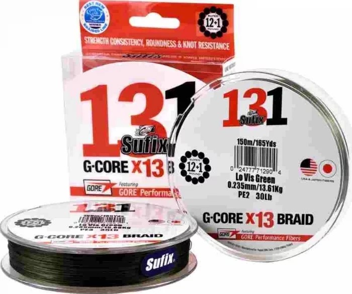 Шок лідер Sufix 131 G-Core X13 Braid 0,285mm150m