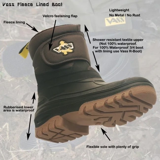 Черевики Vass Fleece Lined Boot with Strap Black/Green 46