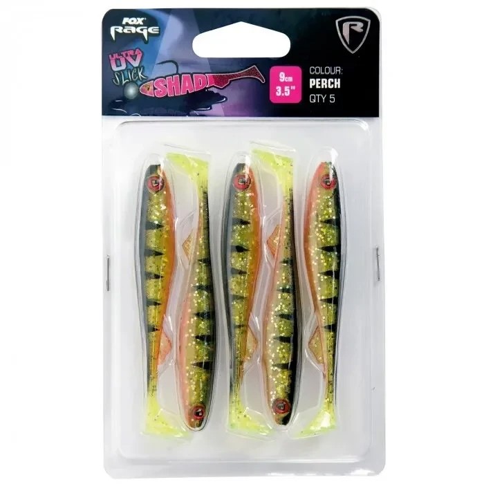 Штучна приманка Rage Ultra UV Slick Shad Single Color Pack Young Perch  7cm/2,75inc