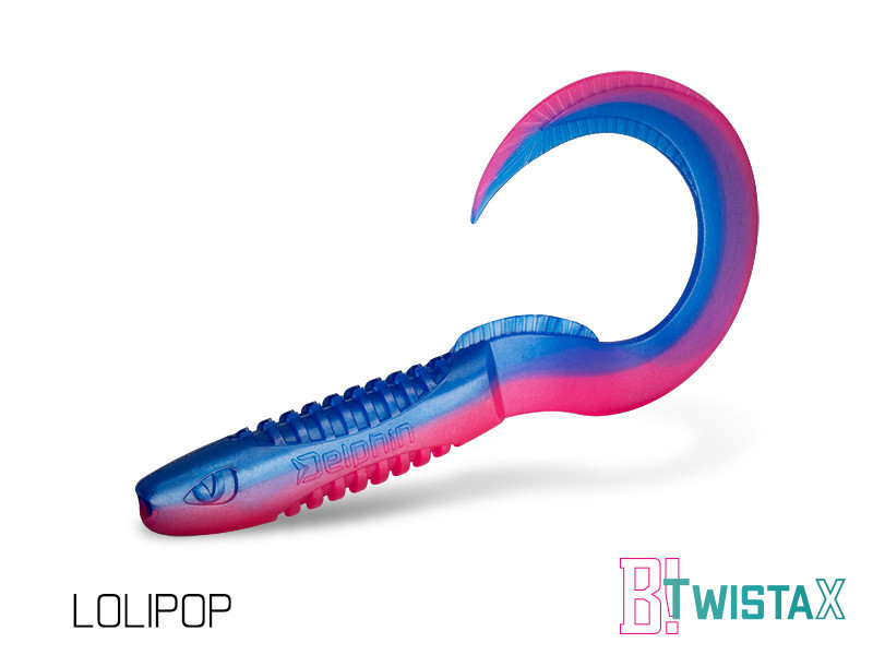 Твістер Lure Delphin TwistaX Eeltail UVs <unk> 6 cm 5 pcs LOLIPOP