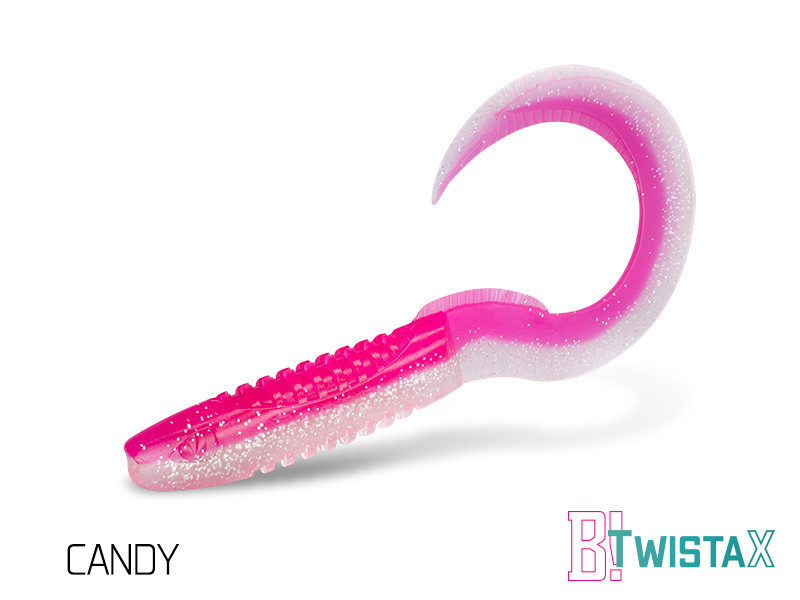 Твістер Lure Delphin TwistaX Eeltail UVs <unk> 6 cm 5 pcs CANDY