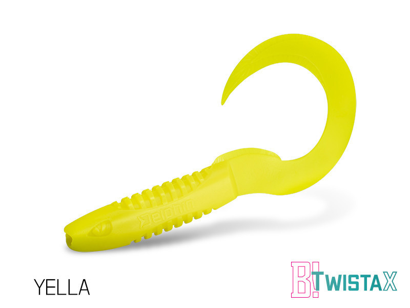 Твістер Lure Delphin TwistaX Eeltail UVs <unk> 6 cm 5 pcs YELLA
