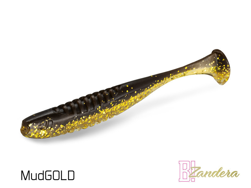 Силіконова приманка Lure Delphin ZANDERA UVs <unk> 10cm MudGOLD