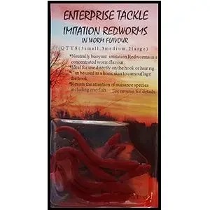 Искусственный тонущий красный червь IMITATION WORMS Enterprise Tackle