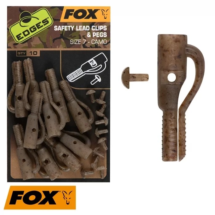 Безопасная клипса Fox Edges Camo lead clip + pegs