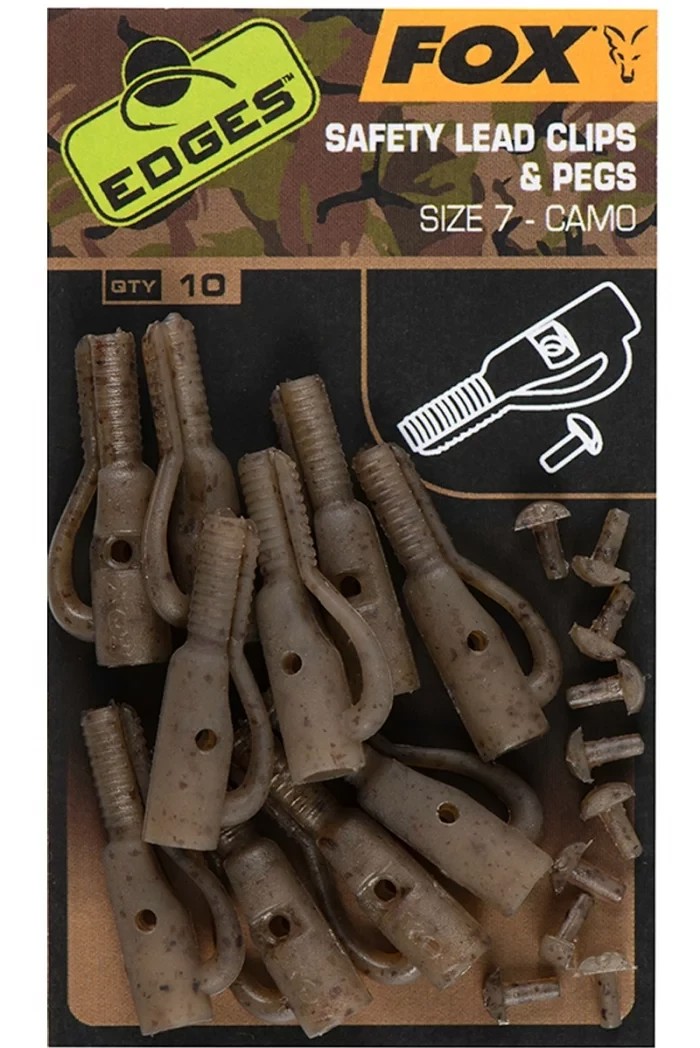 Безопасная клипса Fox Edges Camo lead clip + pegs