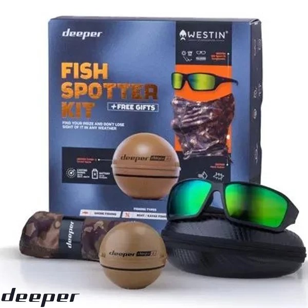 Ехолот Deeper CHIRP+2 + Westin Sunglasses + Deeper Neck Gaiter