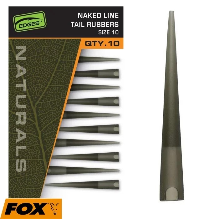 Пильовик для безпечної кліпси Fox Egdes Naturals Naked Line Tail Rubbers Size 10
