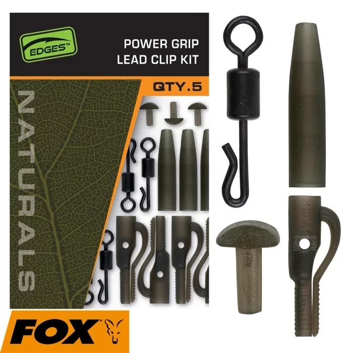 Кліпса посилена Fox Edges Naturals Power Grip Lead clip kit x 5
