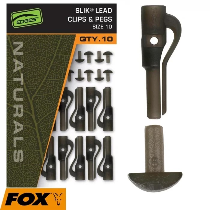 Безпечна кліпса Fox Edges Naturals Slik Lead Clip & Pegs Size 10