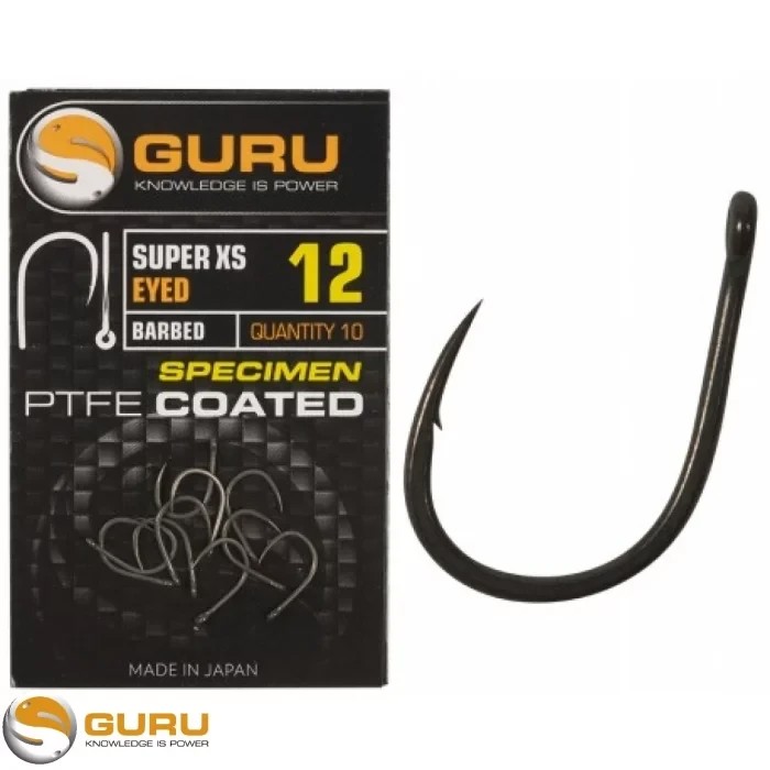 Гачки Guru Super XS Specimen PTFE Coated Eyed Barbed