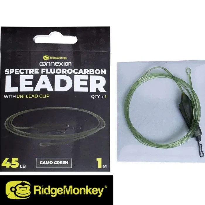 Готовий монтаж Ridge Monkey Spectre Fluorocarbon Uni Lead Clip Leader Camo Green
