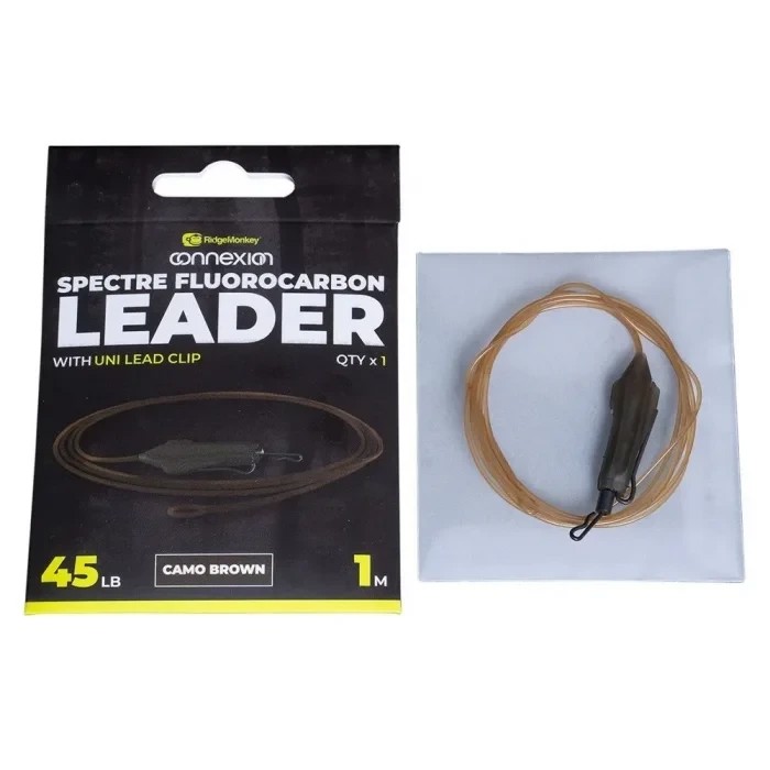 Готовий монтаж Ridge Monkey Spectre Fluorocarbon Uni Lead Clip Leader Camo Brown