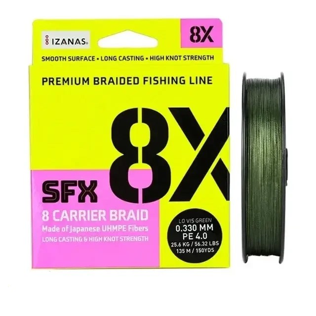 Шок лідер Sufix X8 Braided Green 0,235mm 44lb 135m
