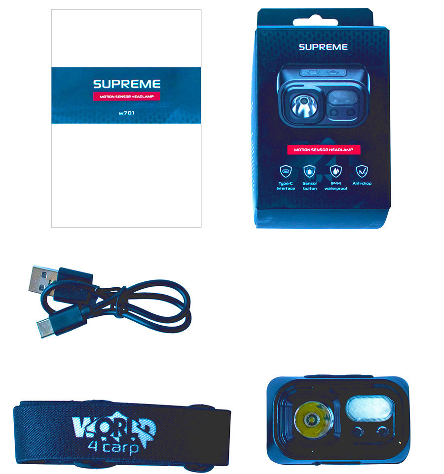 Ліхтар налобний World4Carp SUPREME headlamp
