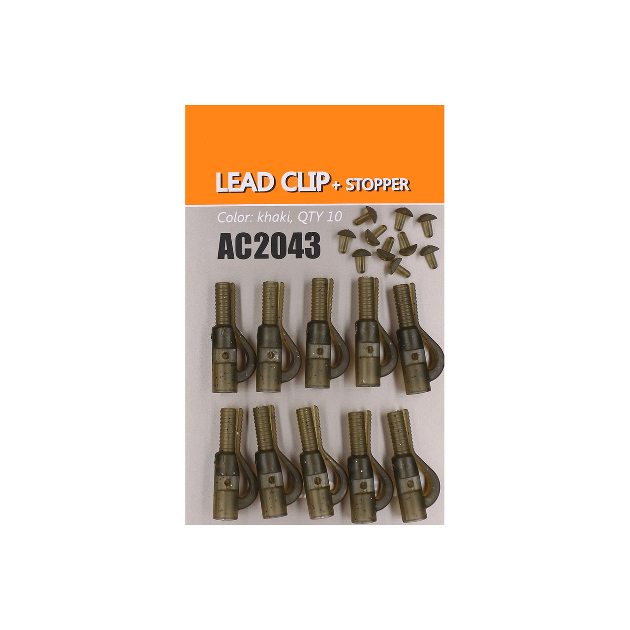 Кліпса безпечна Orange Lead clip+stopper 10 шт