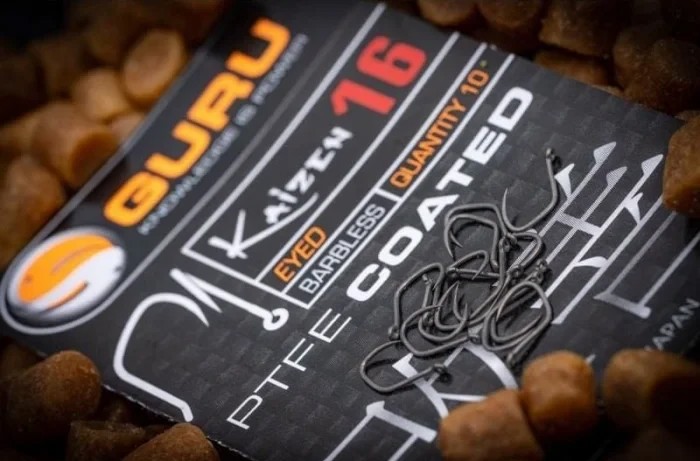Гачки безбороді GURU Kaizen Eyed hook Barbless №10