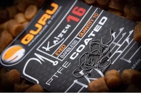 Гачки безбороді GURU Kaizen Eyed hook Barbless №14