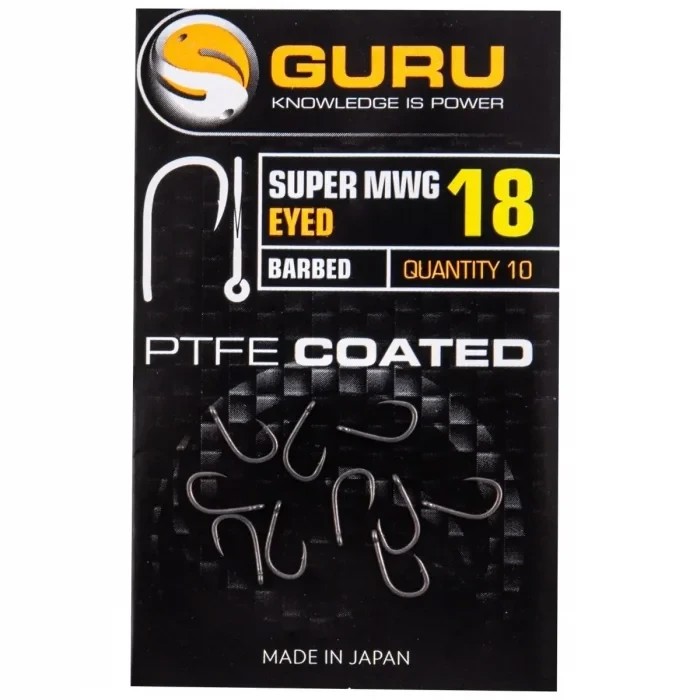 Гачки Guru Super MWG PTFE Coated Eyed Barbed
