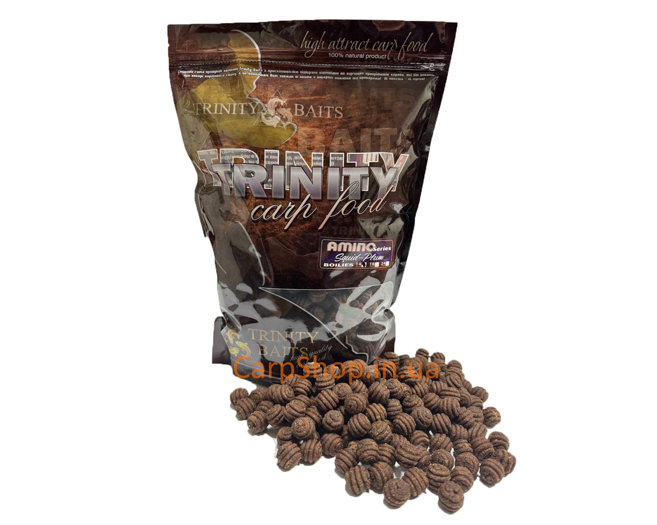 Бойли варені Trinity Baits Amino Line SNAIL 10*14 Squid-Plum