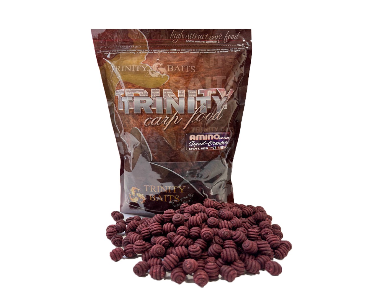Бойли варені Trinity Baits Amino Line SNAIL 10*14 Squid-cranberry