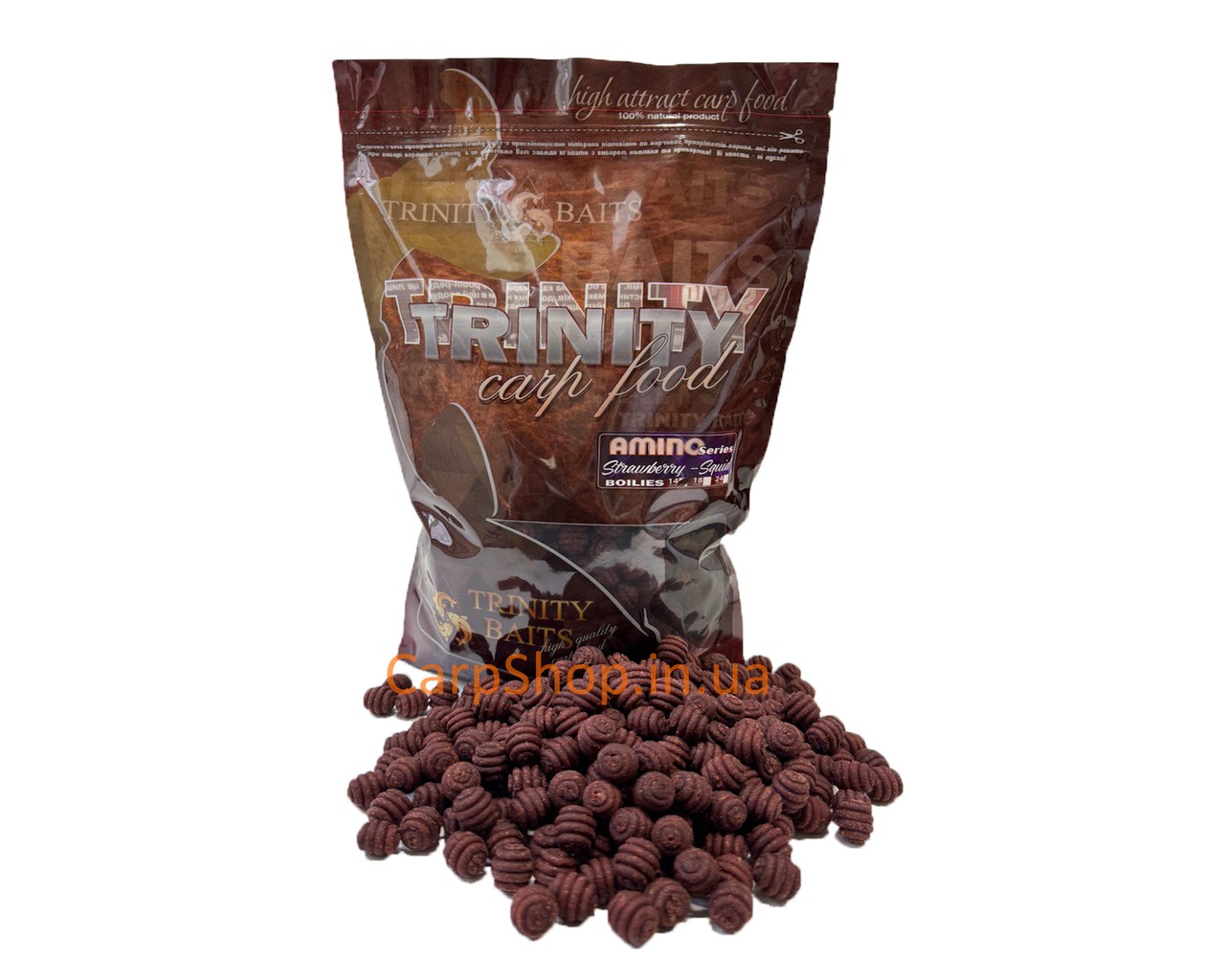 Бойли варені Trinity Baits Amino Line SNAIL 10*14 Strawberry -Squid