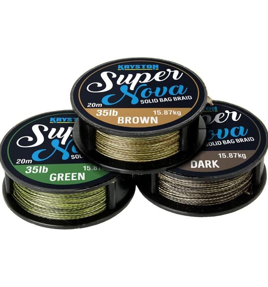 Поводковий матеріал Kryston Super Nova Solid Bag Supple Braid 25Lb Weed Green
