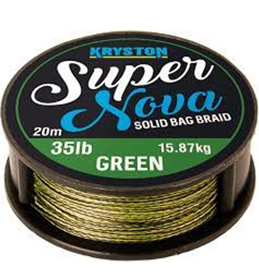 Поводковий матеріал Kryston Super Nova Solid Bag Supple Braid 15Lb Weed Green