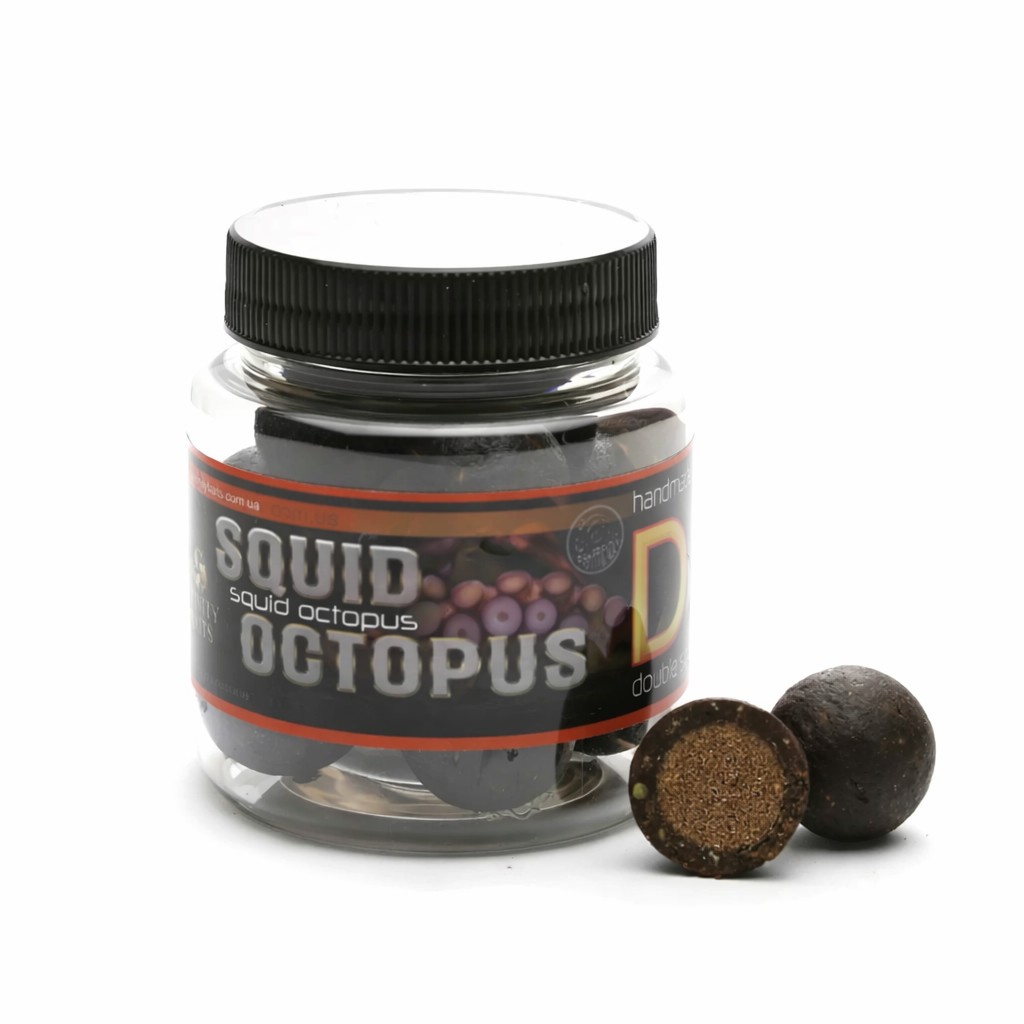 Бойли насадкові розчинні 20→14 мм Trinity Baits DOUBLE SQUID OCTOPUS